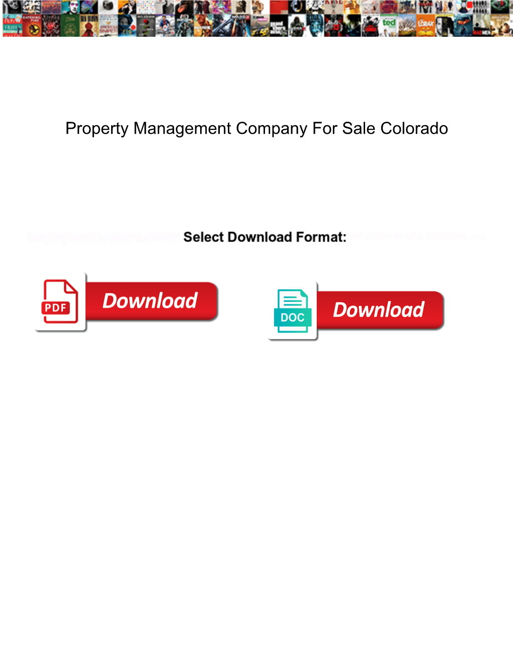 Property Management Company for Sale Colorado