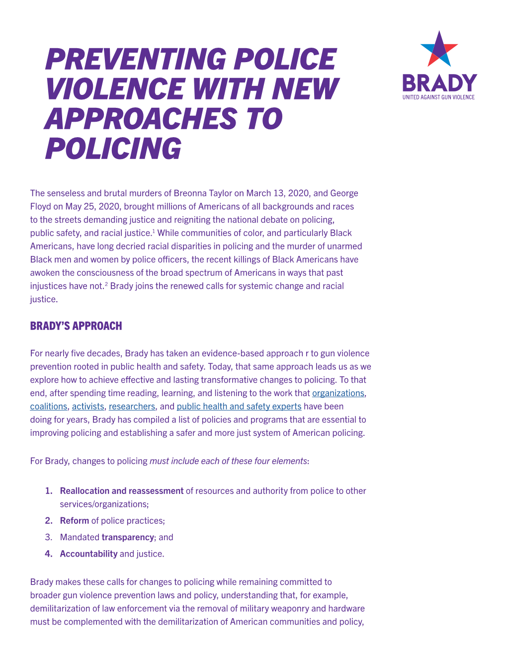 Preventing Police Violence with New Approaches to Policing