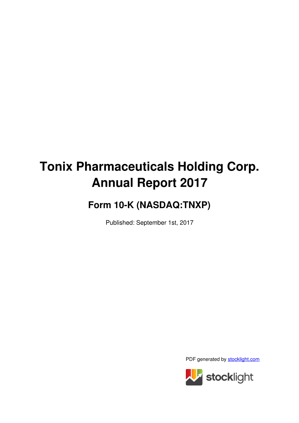 Tonix Pharmaceuticals Holding Corp