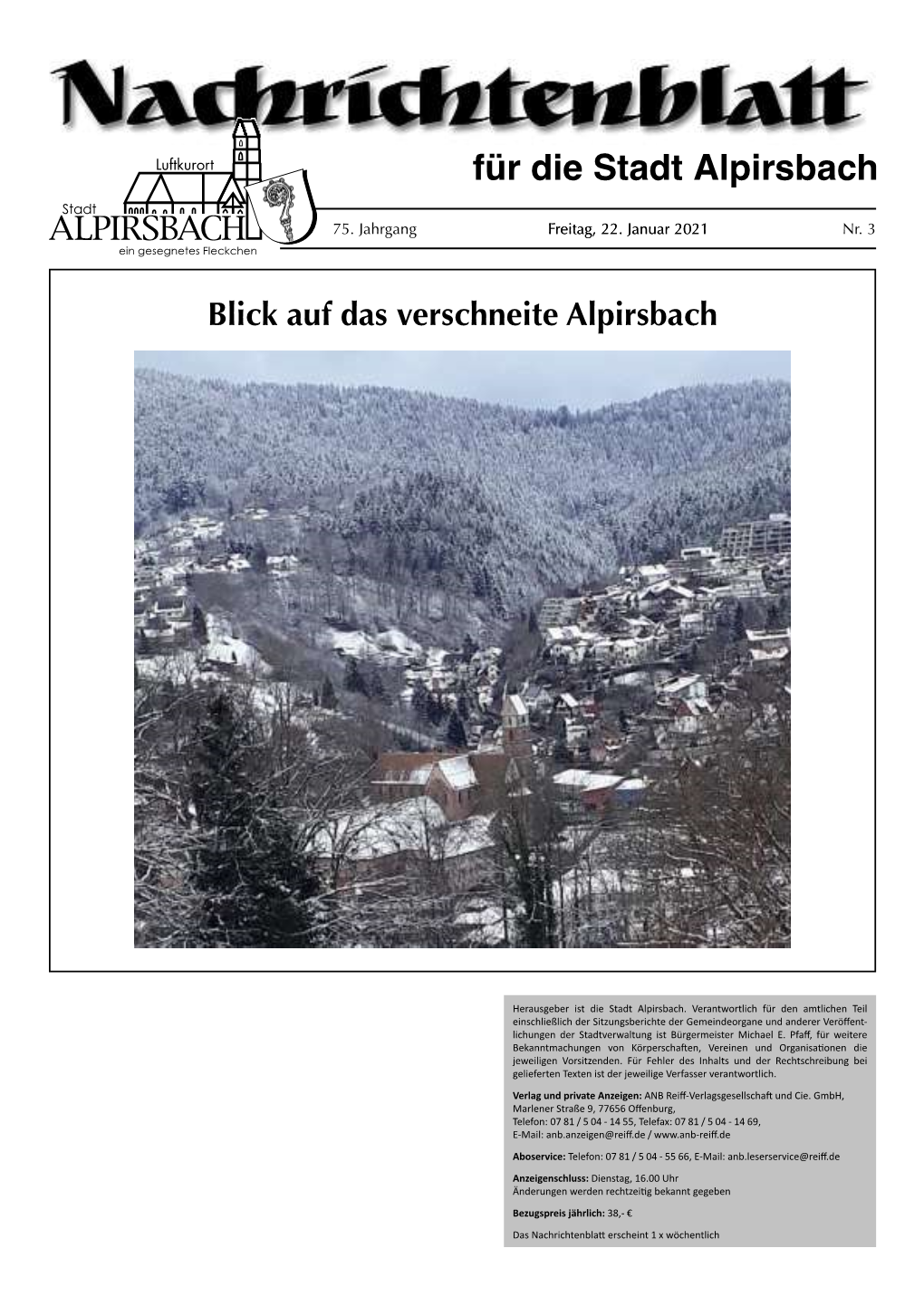 Nachrichtenblatt Vom 22.01.2021