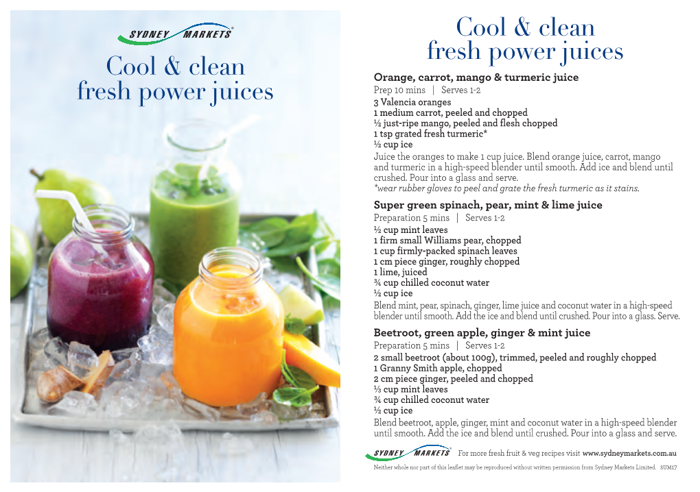 Cool & Clean Fresh Power Juices