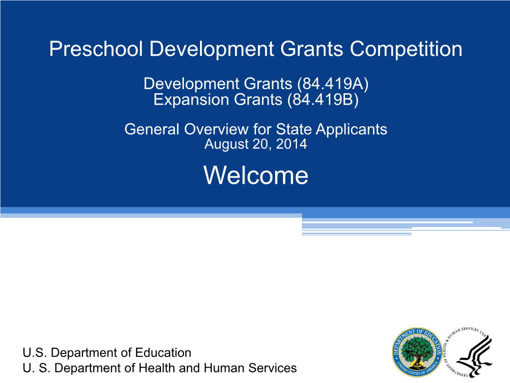 Preschool Development Grants Overview Webinar (PDF)