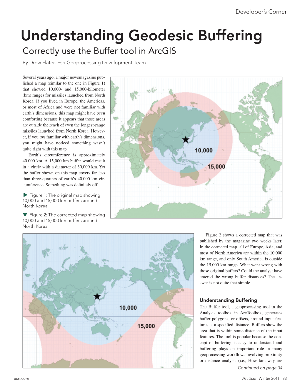 Understanding Geodesic Buffering Correctly Use the Buffer Tool in Arcgis by Drew Flater, Esri Geoprocessing Development Team