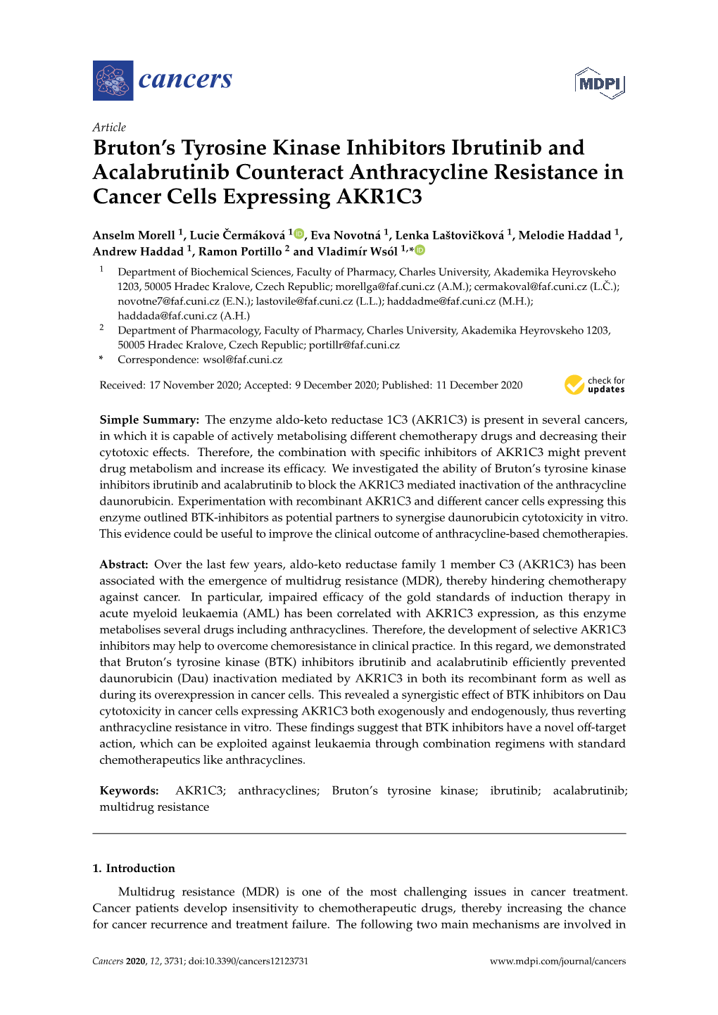 Bruton's Tyrosine Kinase Inhibitors Ibrutinib and Acalabrutinib