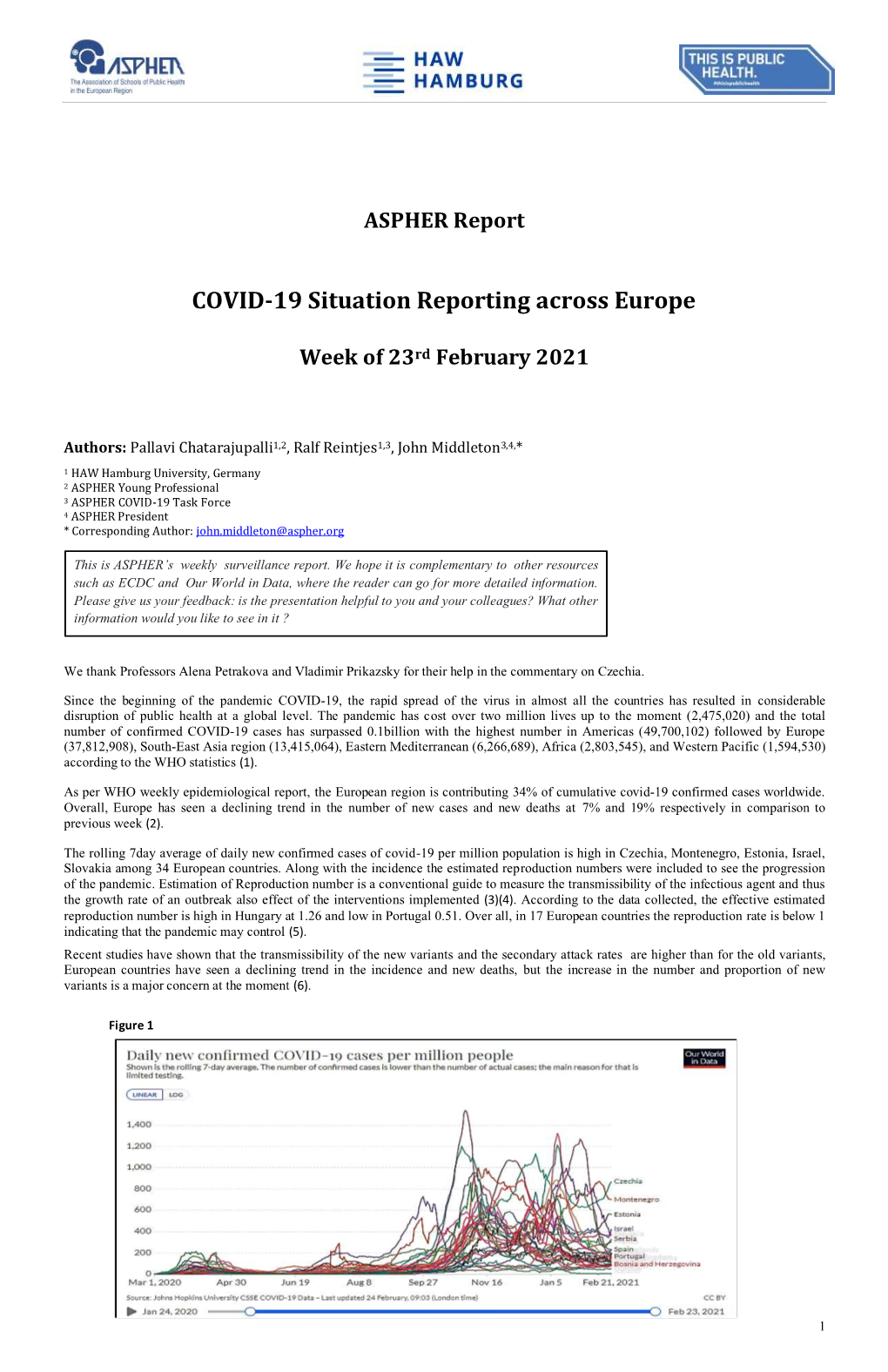 COVID-19 Situation Reporting Across Europe