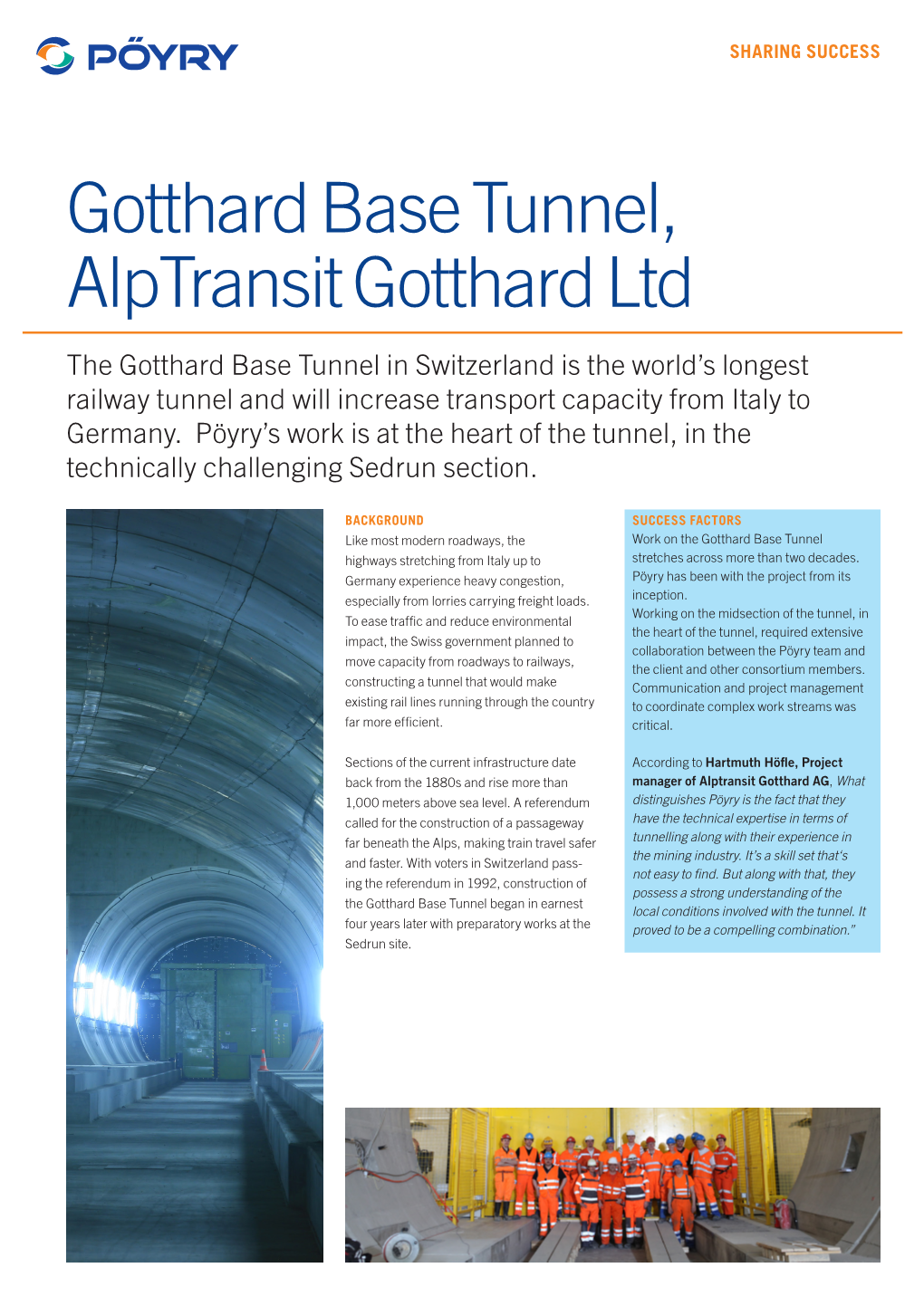 Gotthard Base Tunnel, Alptransit Gotthard Ltd