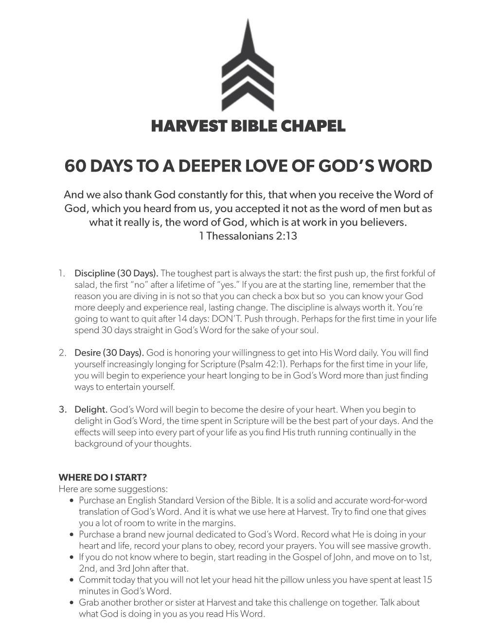60 Days to a Deeper Love of God's Word