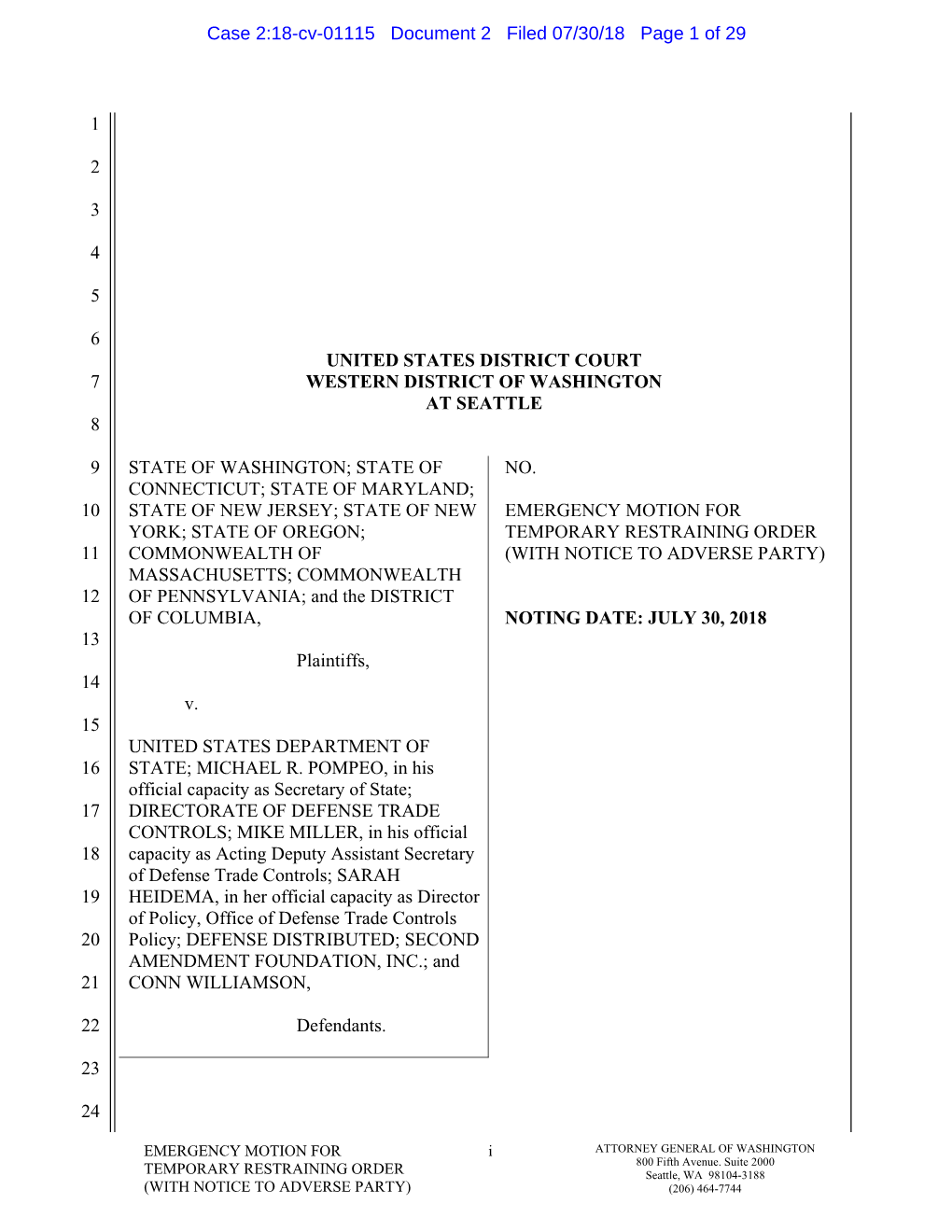 Case 2:18-Cv-01115 Document 2 Filed 07/30/18 Page 1 of 29