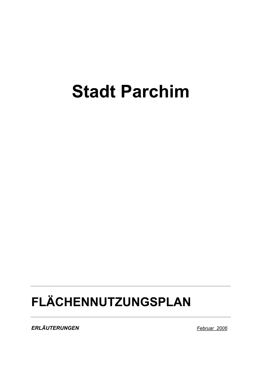 Flächennutzungsplan Erläuterungsbericht