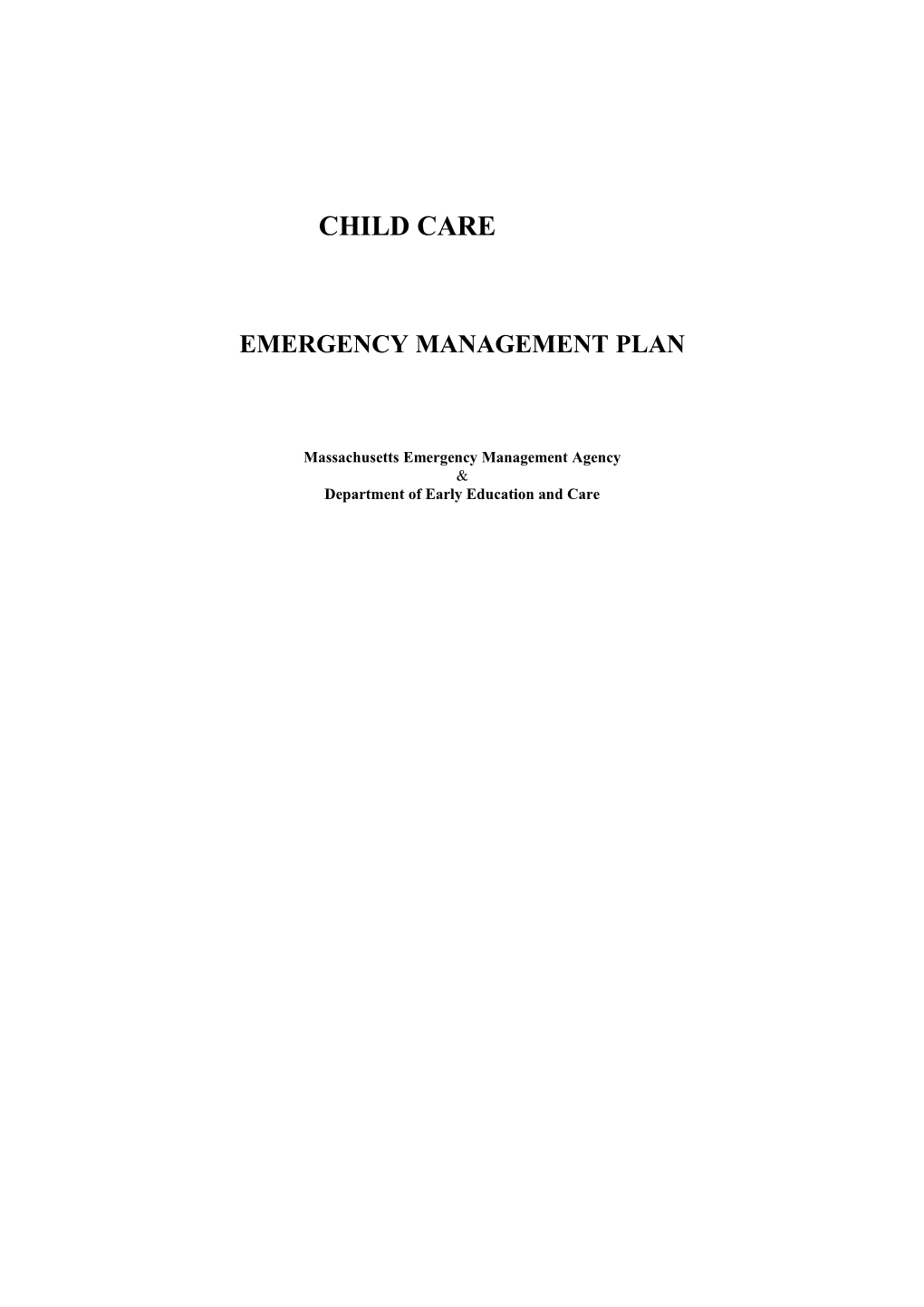 Emergency Management Plan