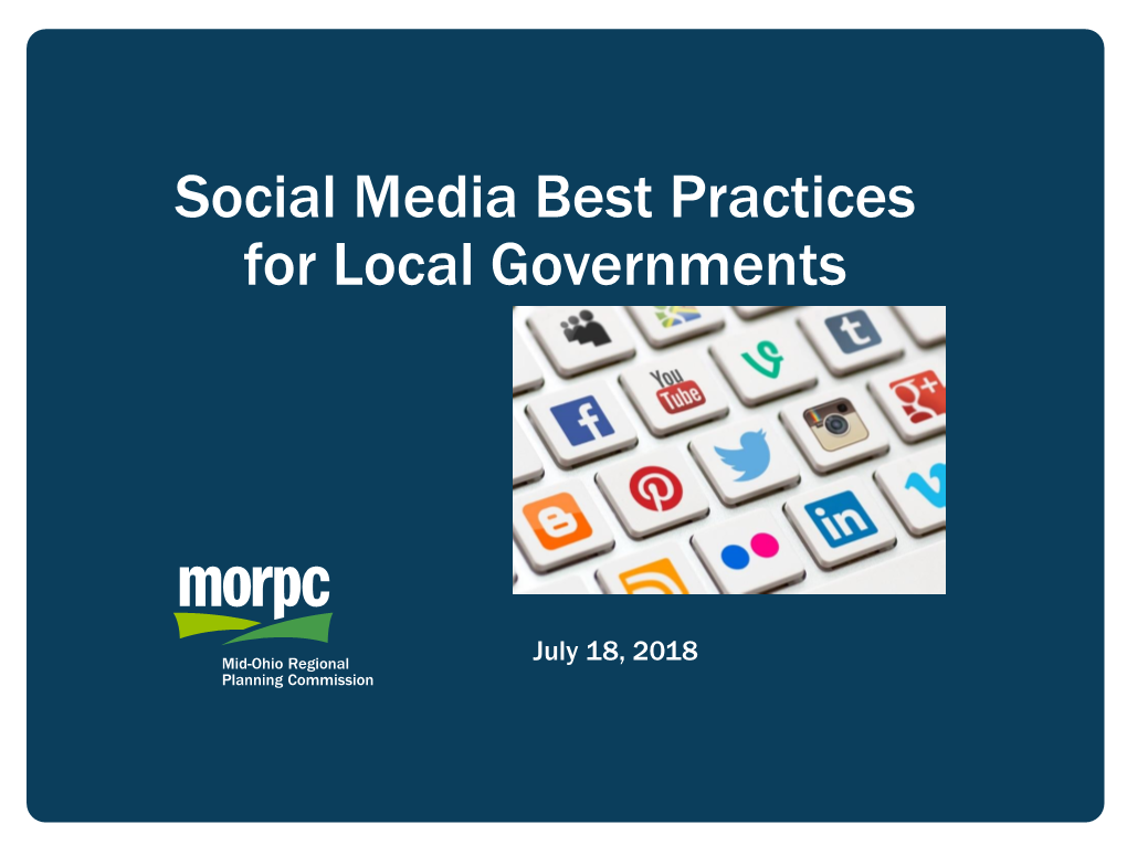 Social Media Best Practices for Local Governments