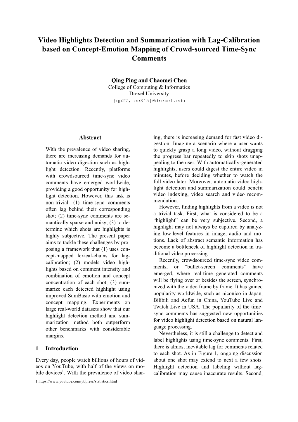 Video Highlights Detection and Summarization with Lag-Calibration Based on Concept-Emotion Mapping of Crowd-Sourced Time-Sync Comments