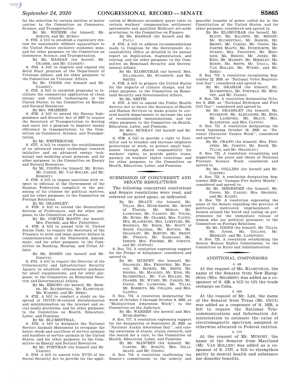 Congressional Record—Senate S5865