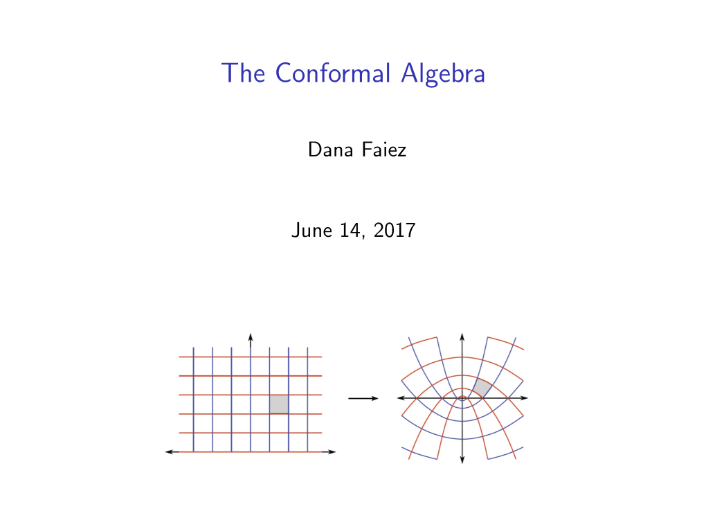 The Conformal Algebra