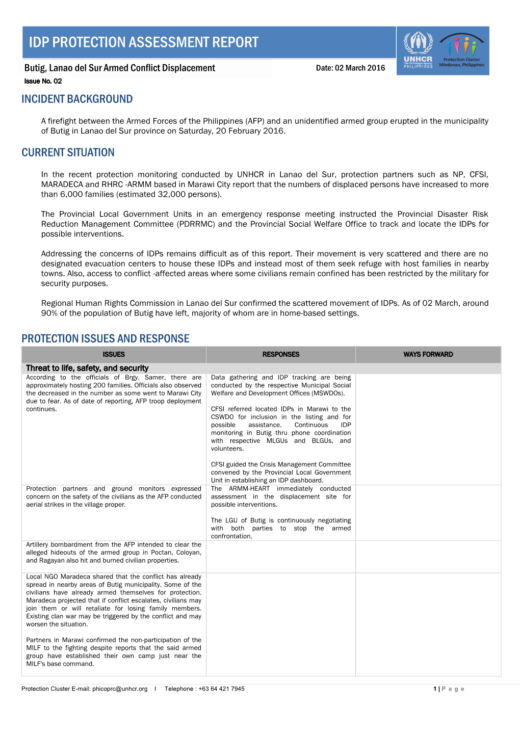 Idp Protection Assessment Report