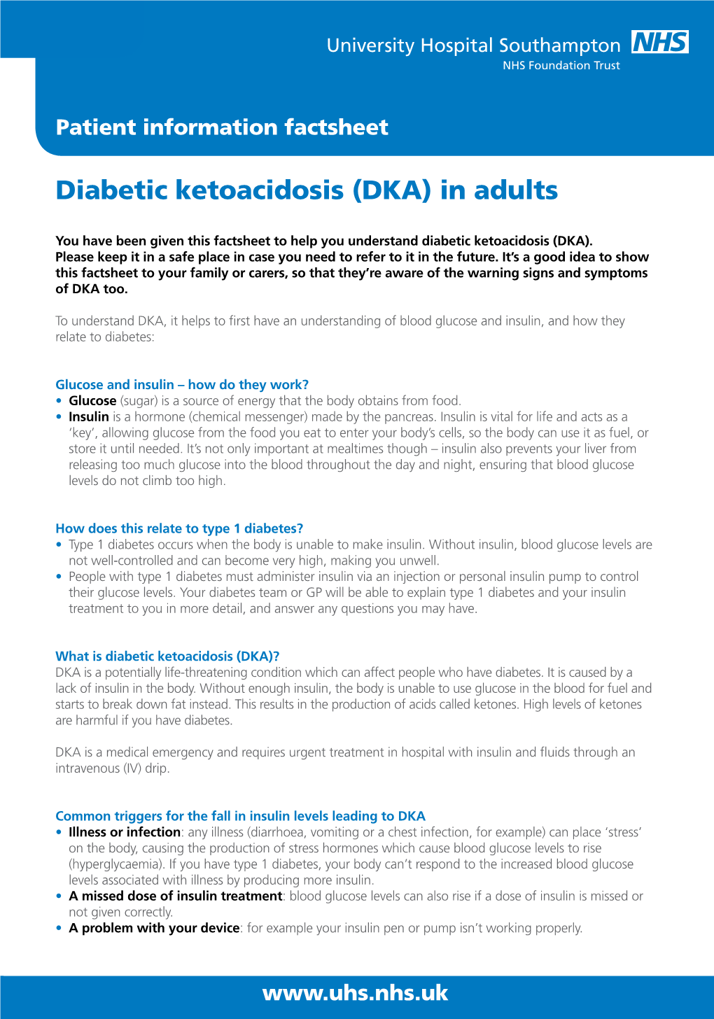 Diabetic Ketoacidosis (DKA) in Adults