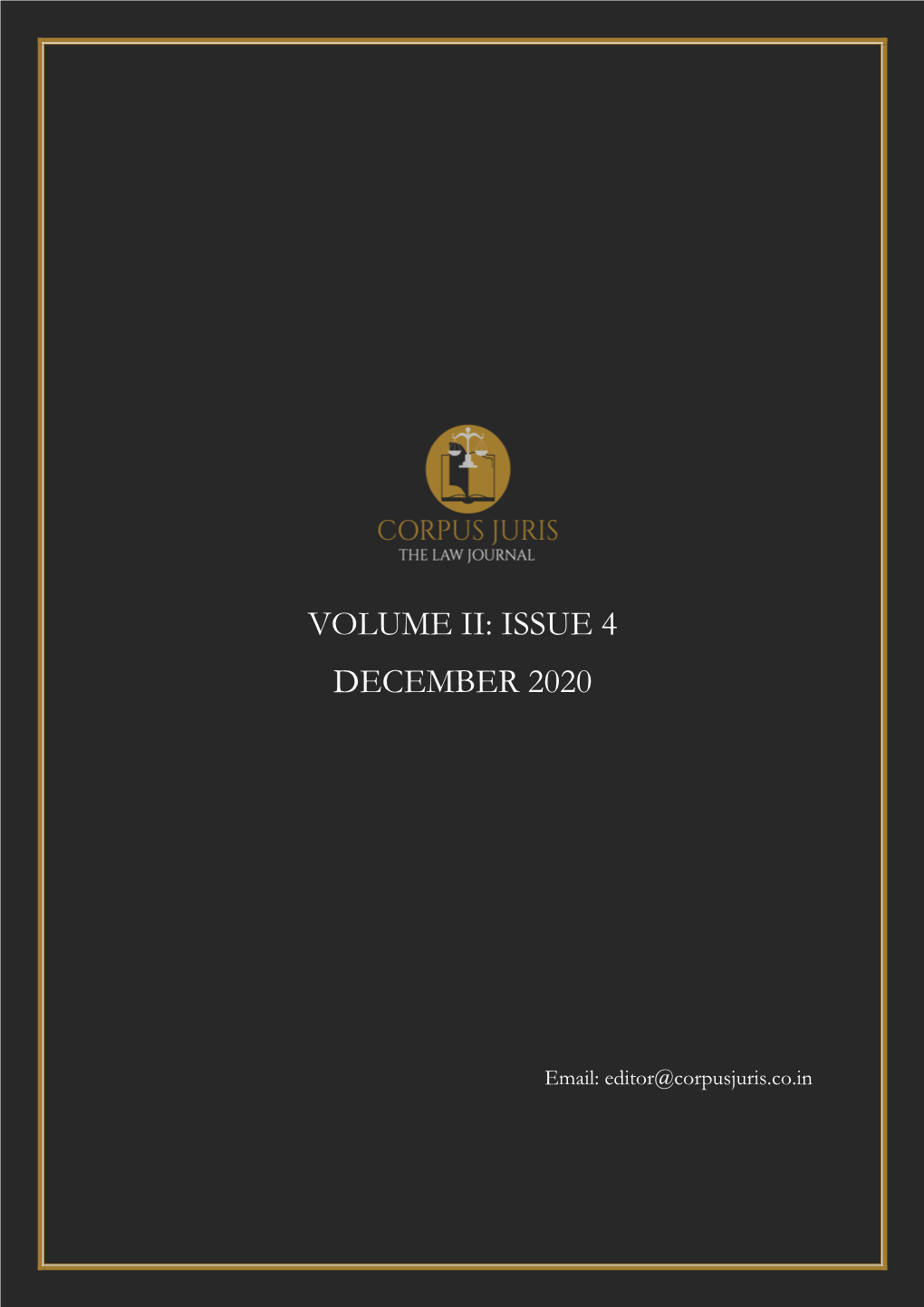 Volume Ii: Issue 4 December 2020
