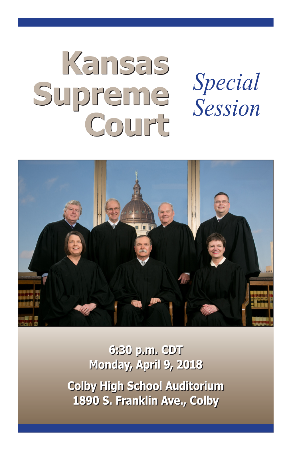 Kansas Supreme Court: Seated, from Left, Justice Marla J