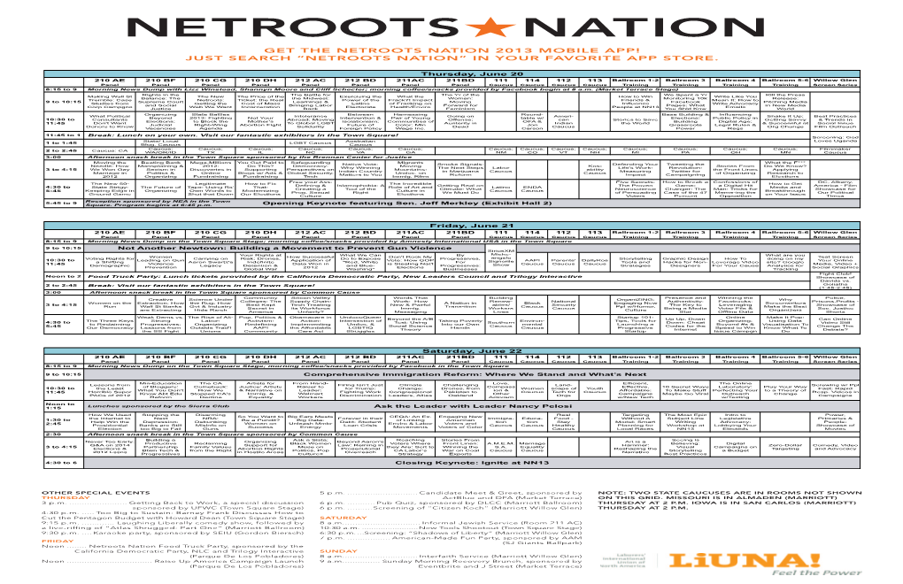 Get the Netroots Nation 2013 Mobile App! Just Search “Netroots Nation” in Your Favorite App Store