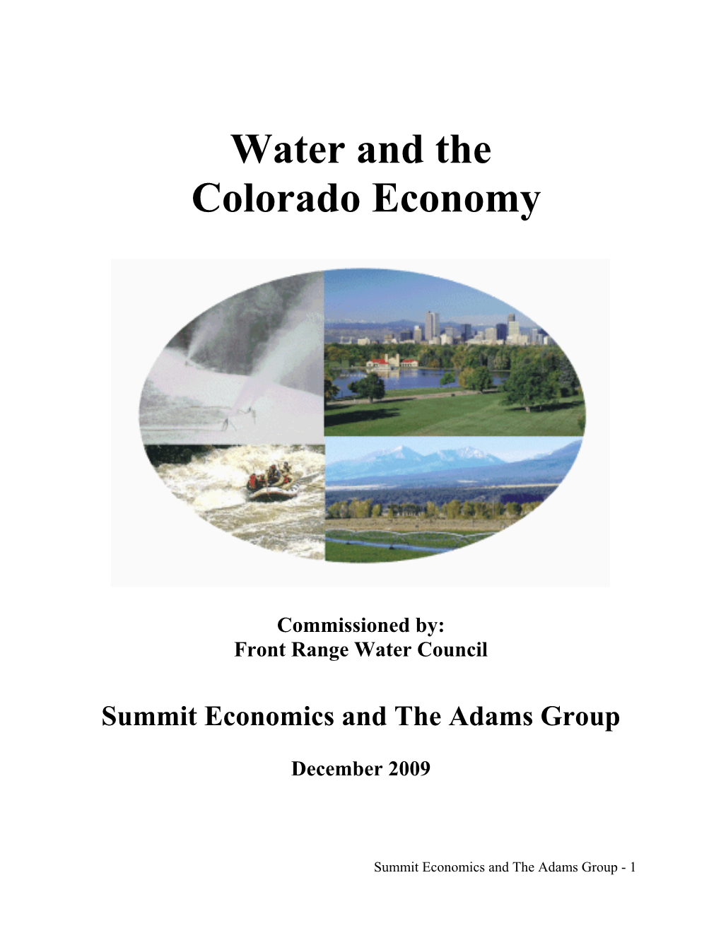 Water and the Colorado Economy