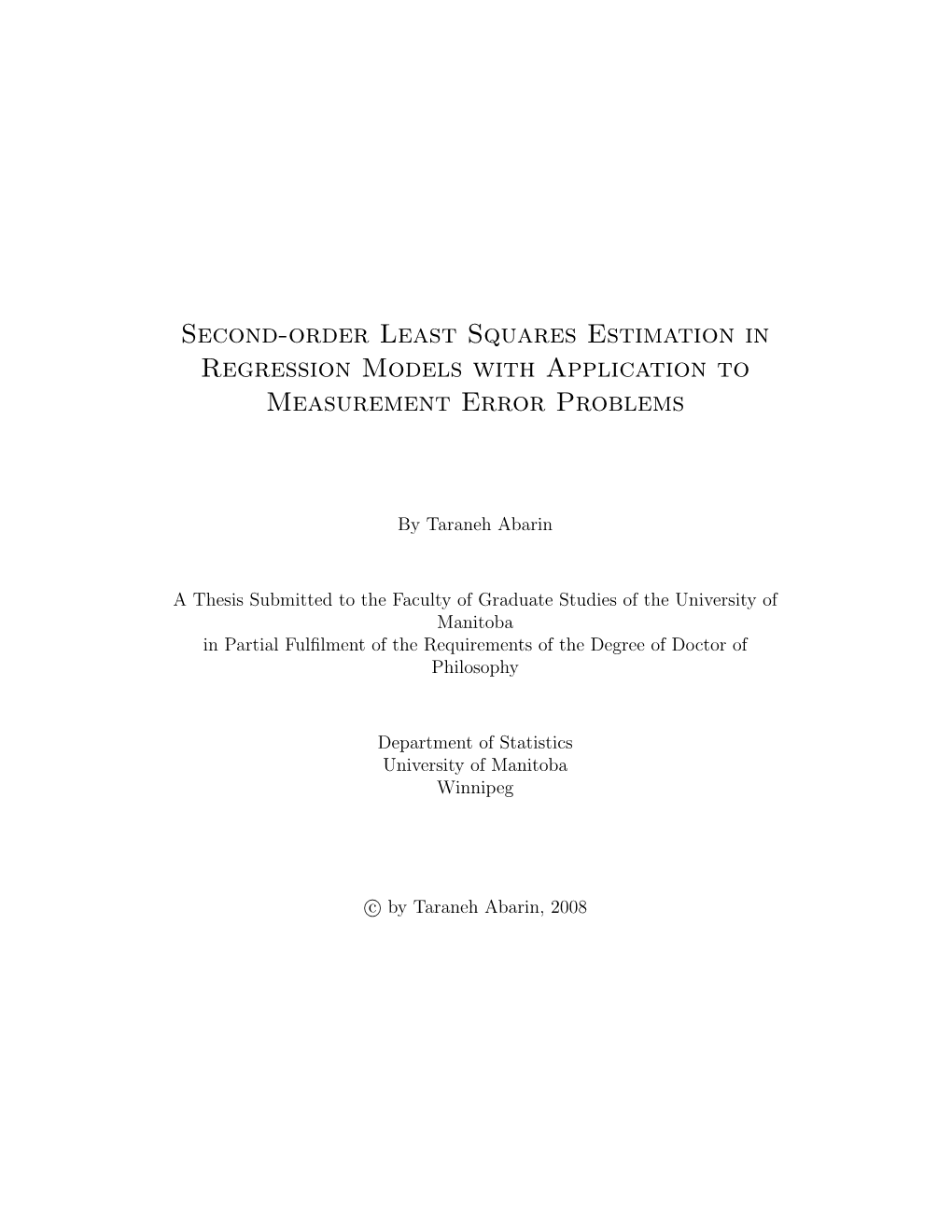 Second-Order Least Squares Estimation in Regression Models with Application to Measurement Error Problems