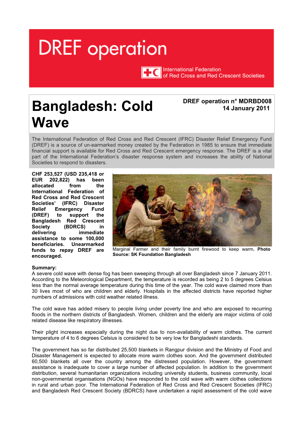 Bangladesh: Cold Wave