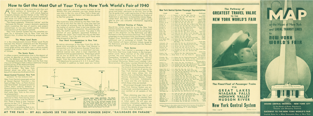 New York Central System, Map of the Heart of New York and Local