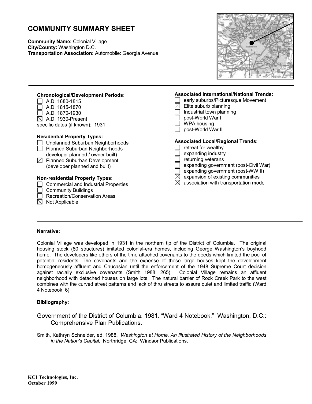 Washington, D.C.: Comprehensive Plan Publications