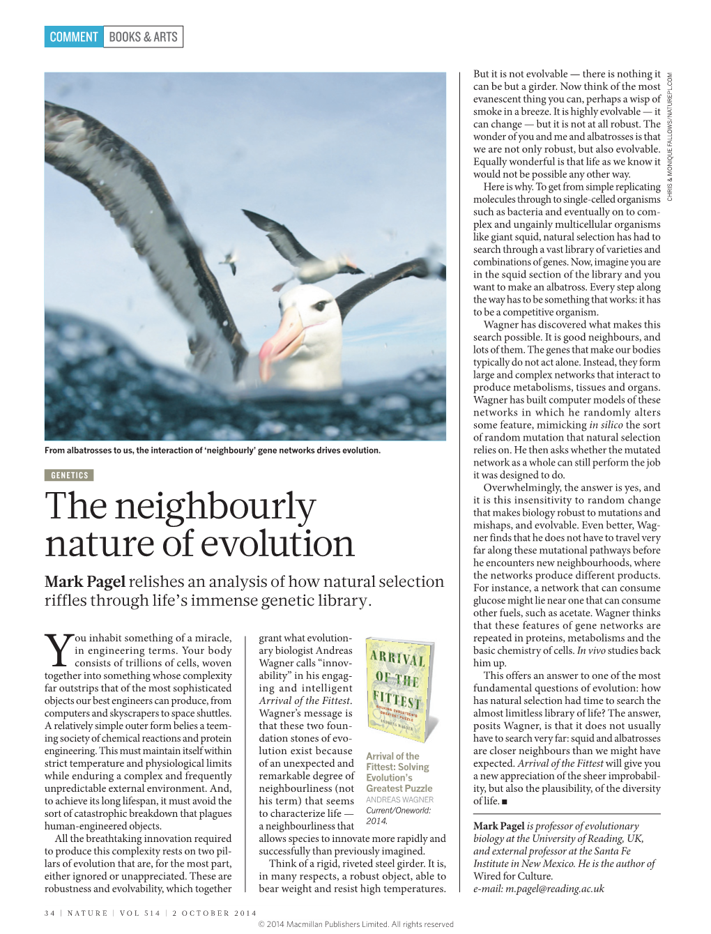 The Neighbourly Nature of Evolution