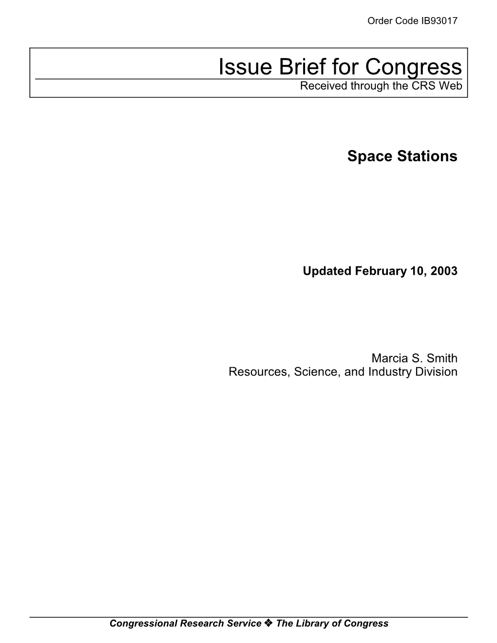 Pdf], Concluding That NASA’S Estimate for FY2002-2006 of $8.3 Billion to Finish the U.S
