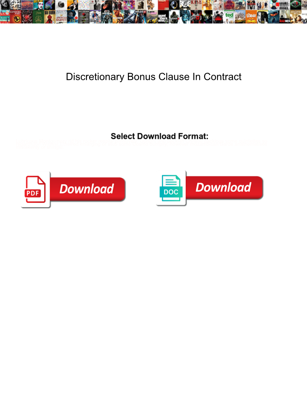 Discretionary Bonus Clause in Contract