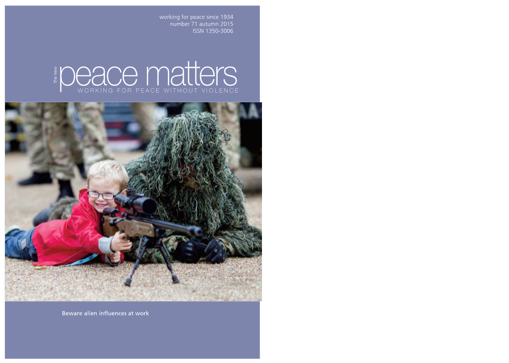 Peace Matters WORKING for PEACE WITHOUT VIOLENCE