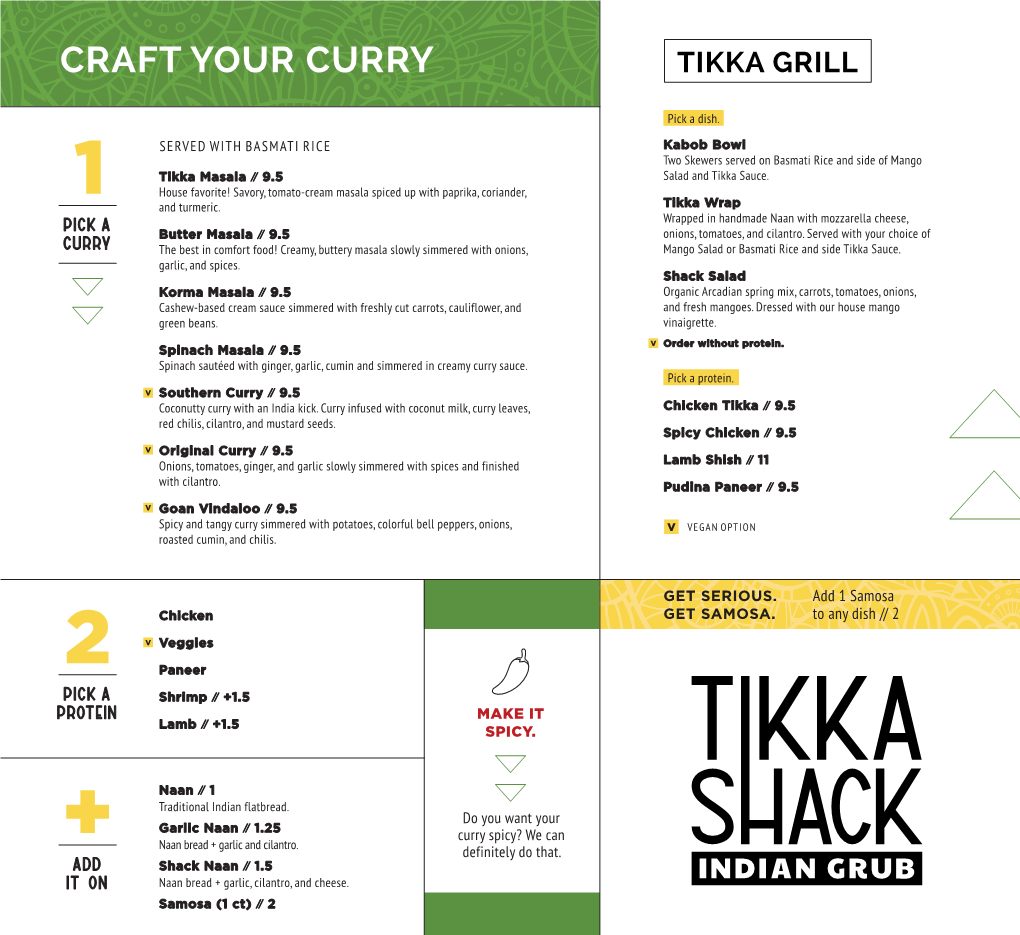 Craft Your Curry Tikka Grill