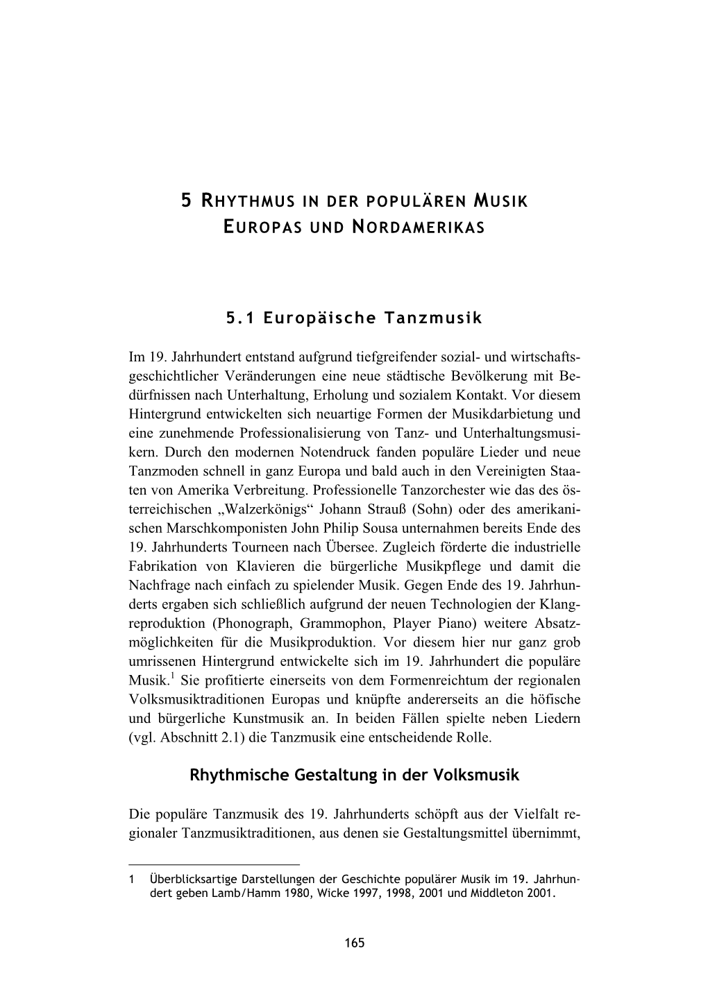 5.1 Europäische Tanzmusik Rhythmische Gestaltung in Der Volksmusik