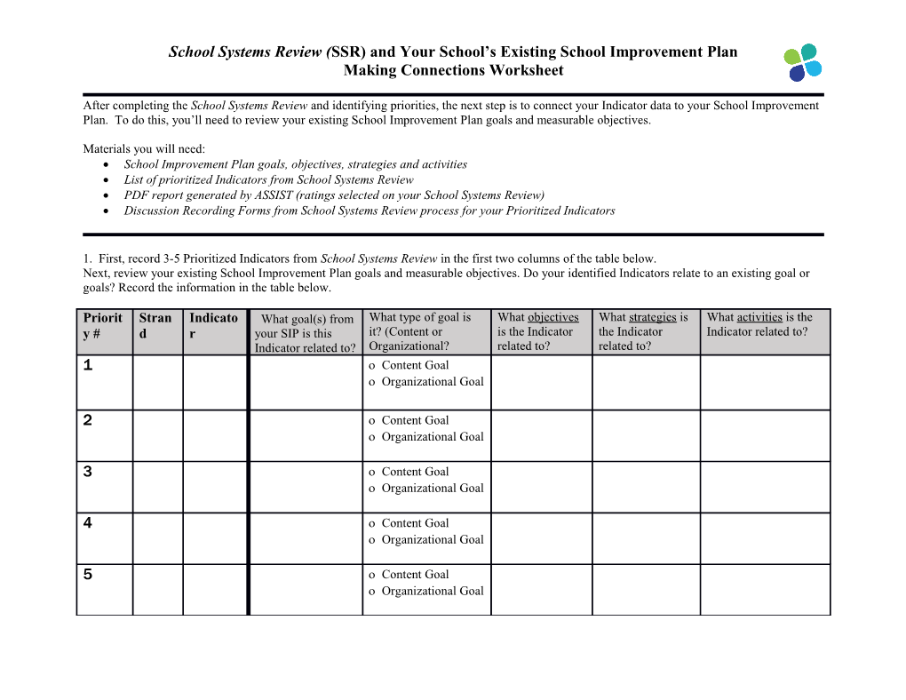 Making Connections Worksheet s1