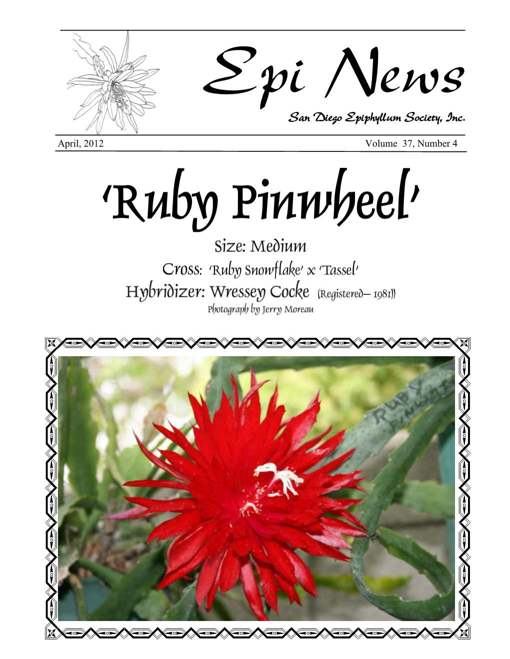 Epi News San Diego Epiphyllum Society, Inc