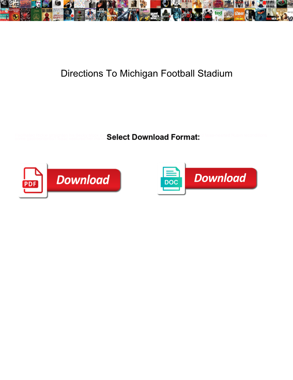 Directions to Michigan Football Stadium