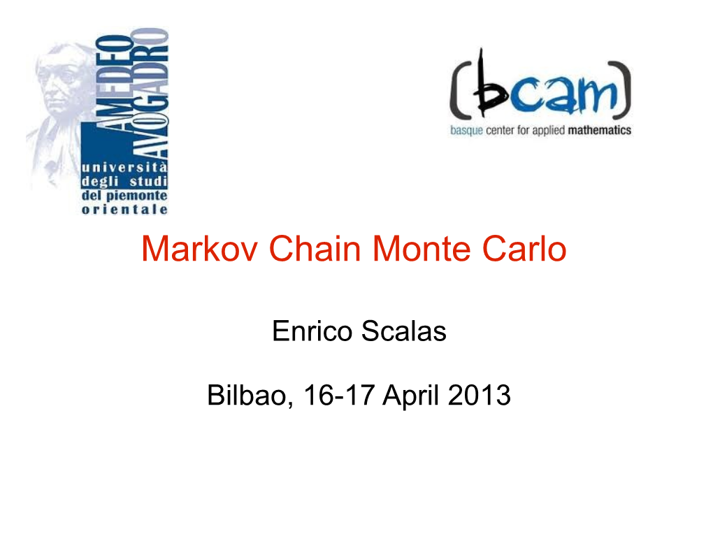 Markov Chain Monte Carlo