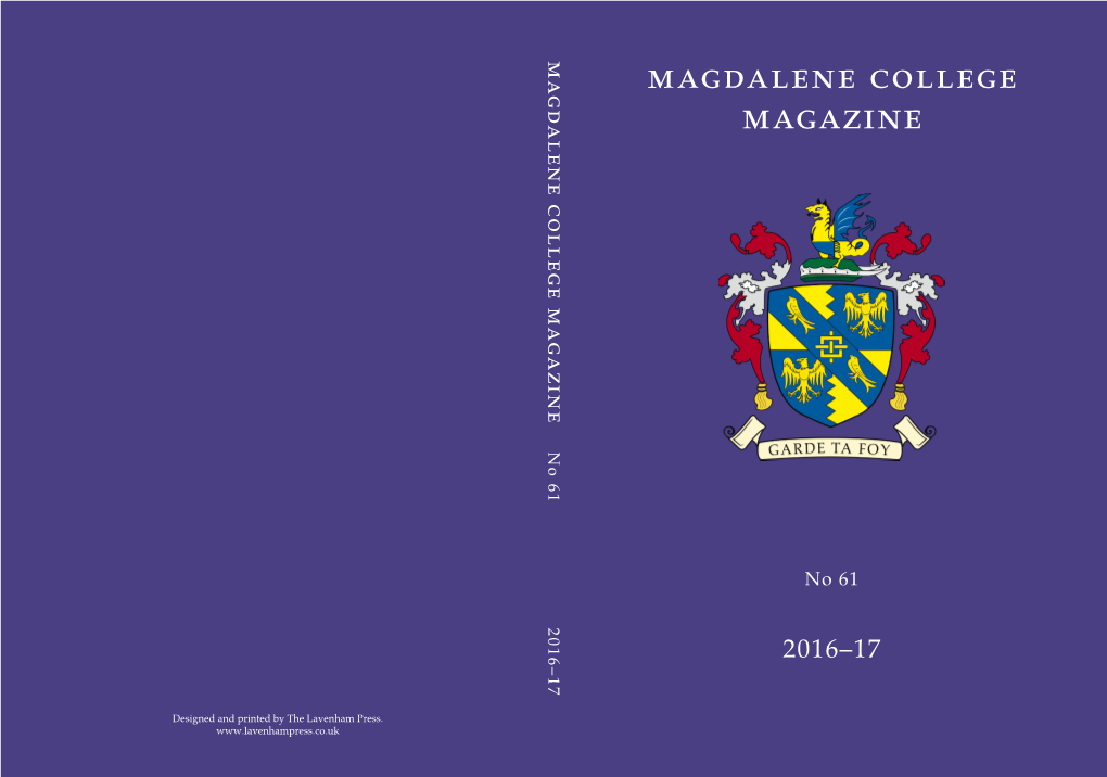 Magazine Magdalene College Magazine No 61