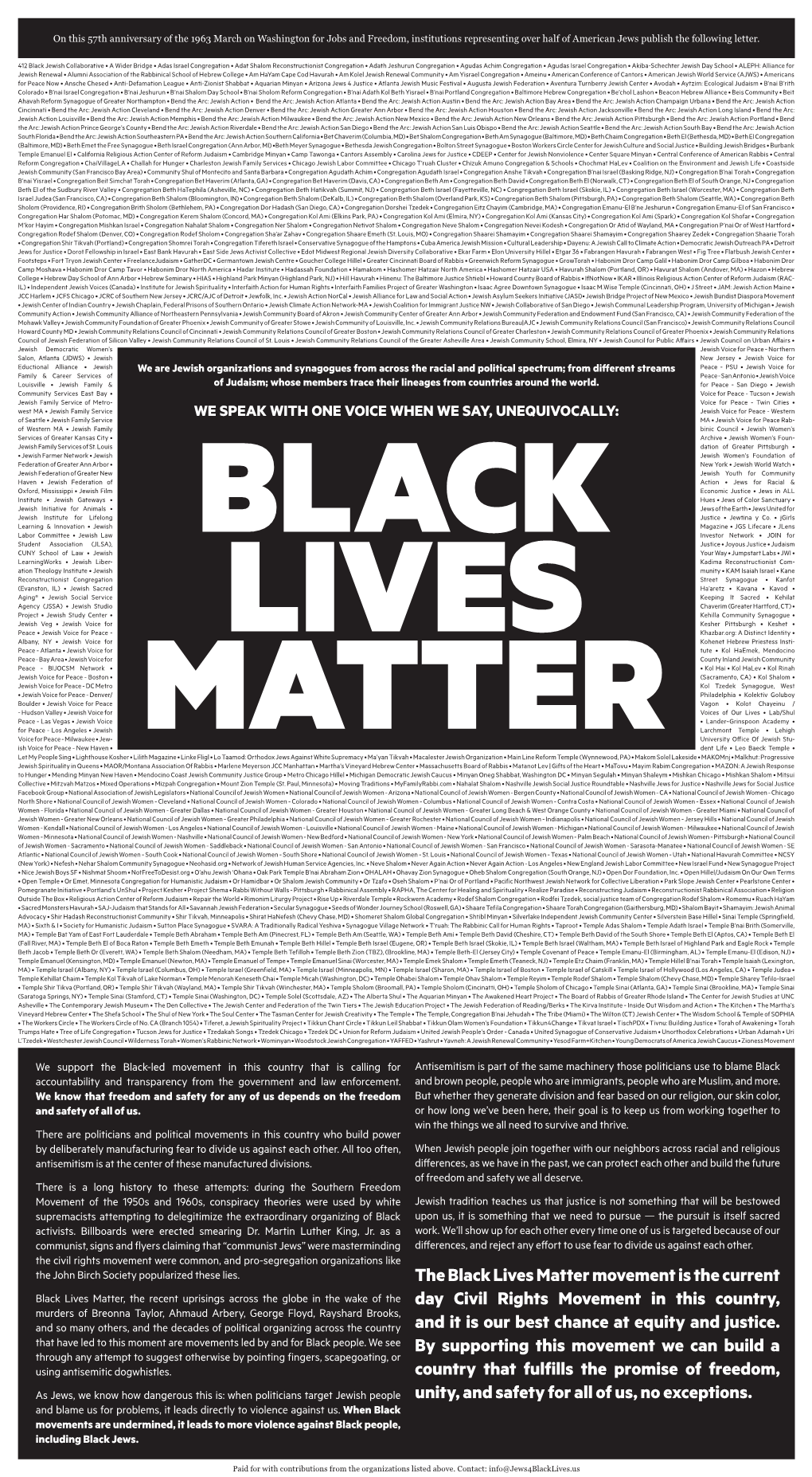 The Black Lives Matter Movement Is the Current Day Civil Rights Movement in This Country, and It Is Our Best Chance at Equity An