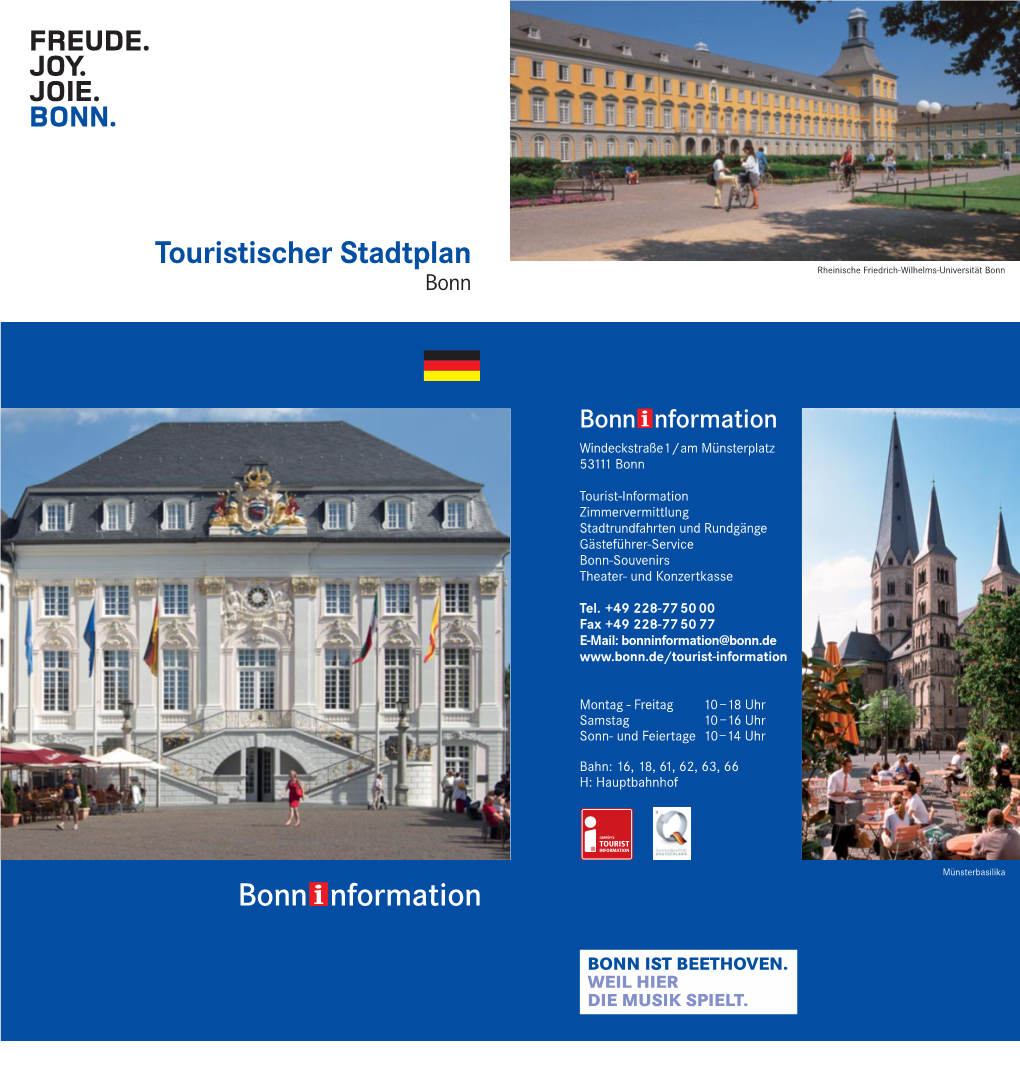 Touristischer Stadtplan Von Bonn
