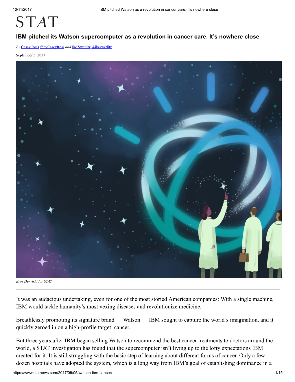I IBM Pitched Its Watson Supercomputer As a Revolution In
