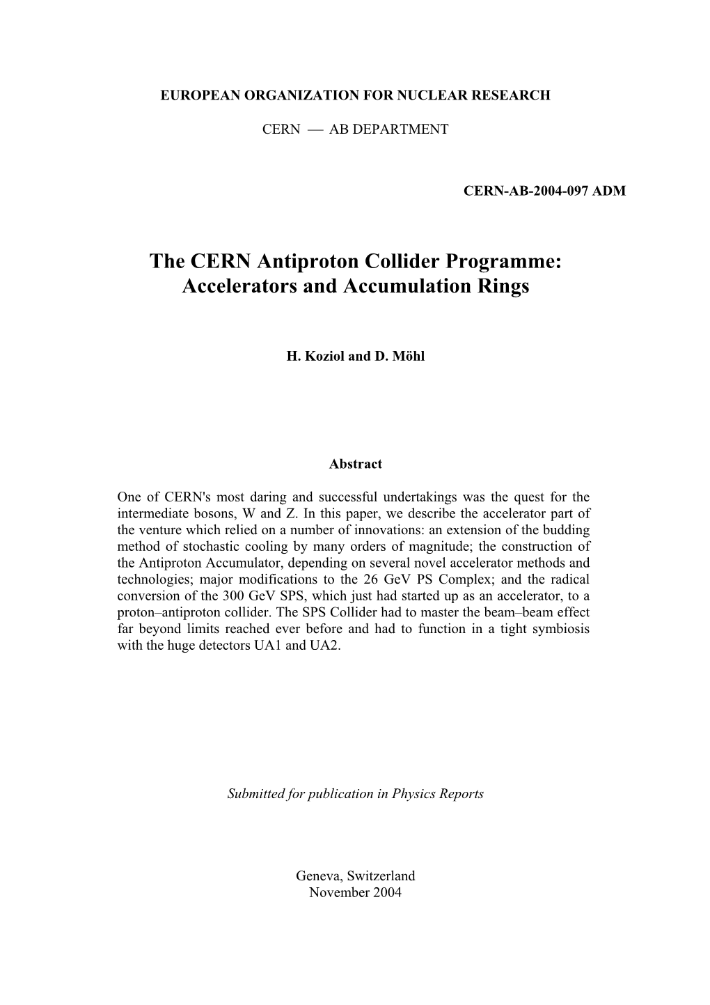 The CERN Low-Energy Antiproton Programme: the Synchrotrons; to Be Published in Phys