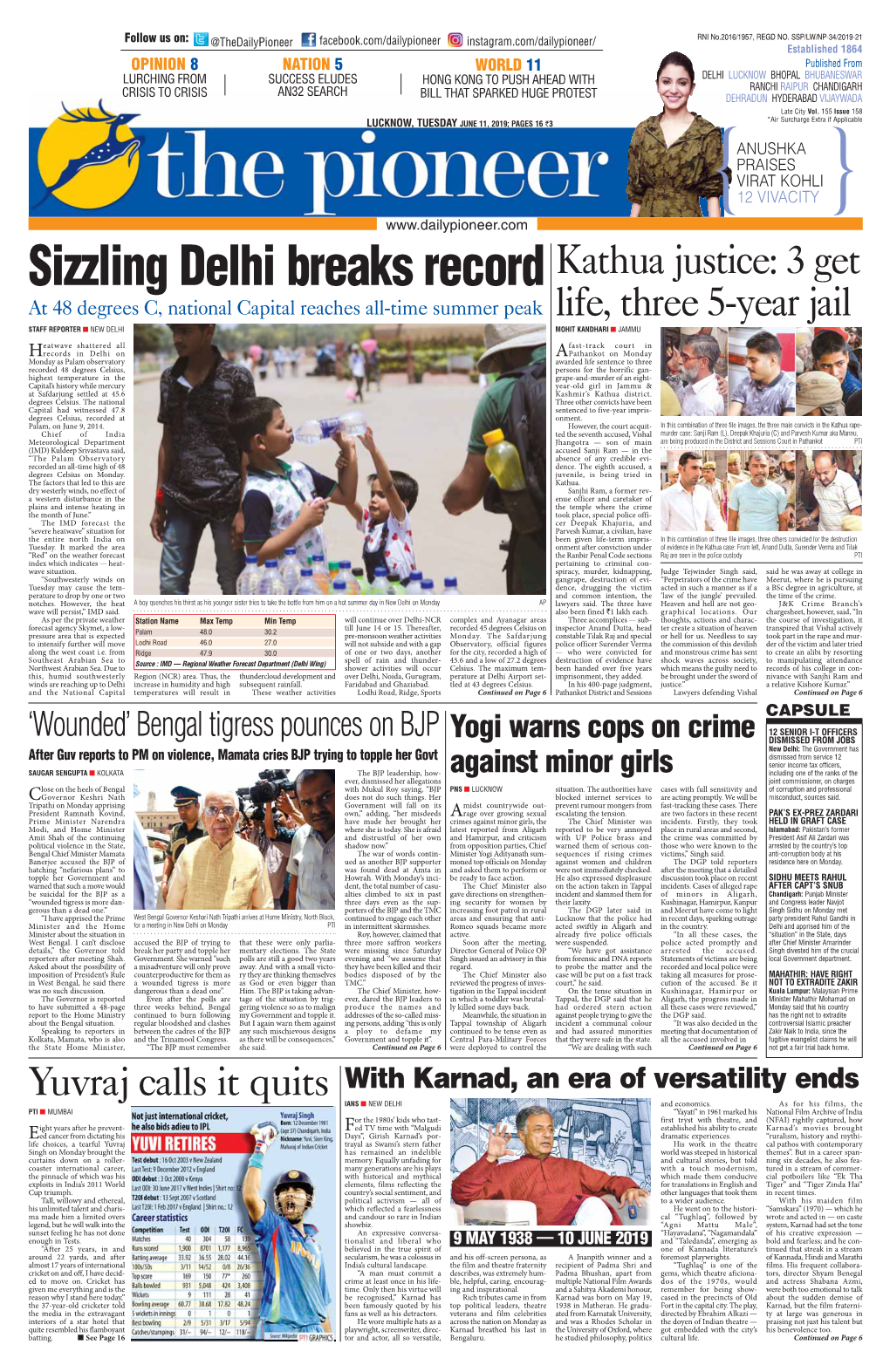 Sizzling Delhi Breaks Record