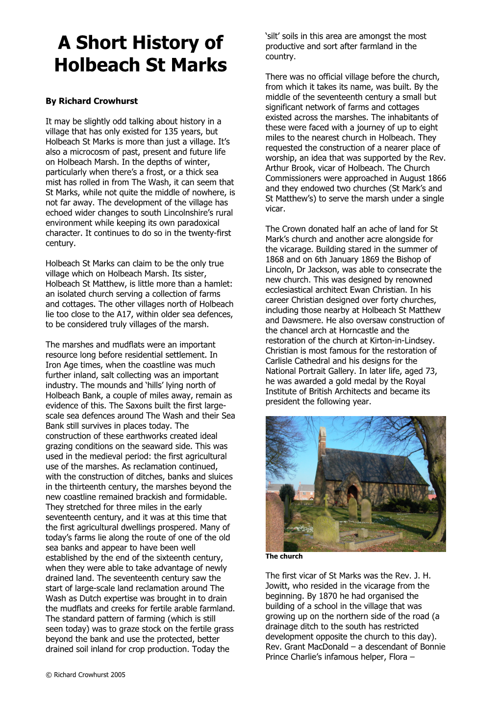 A Short History of Holbeach St Marks Page 2