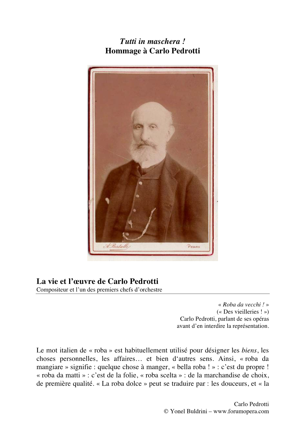 Le Grand Succès De Carlo Pedrotti Source Et Argument De Tutti in Maschera