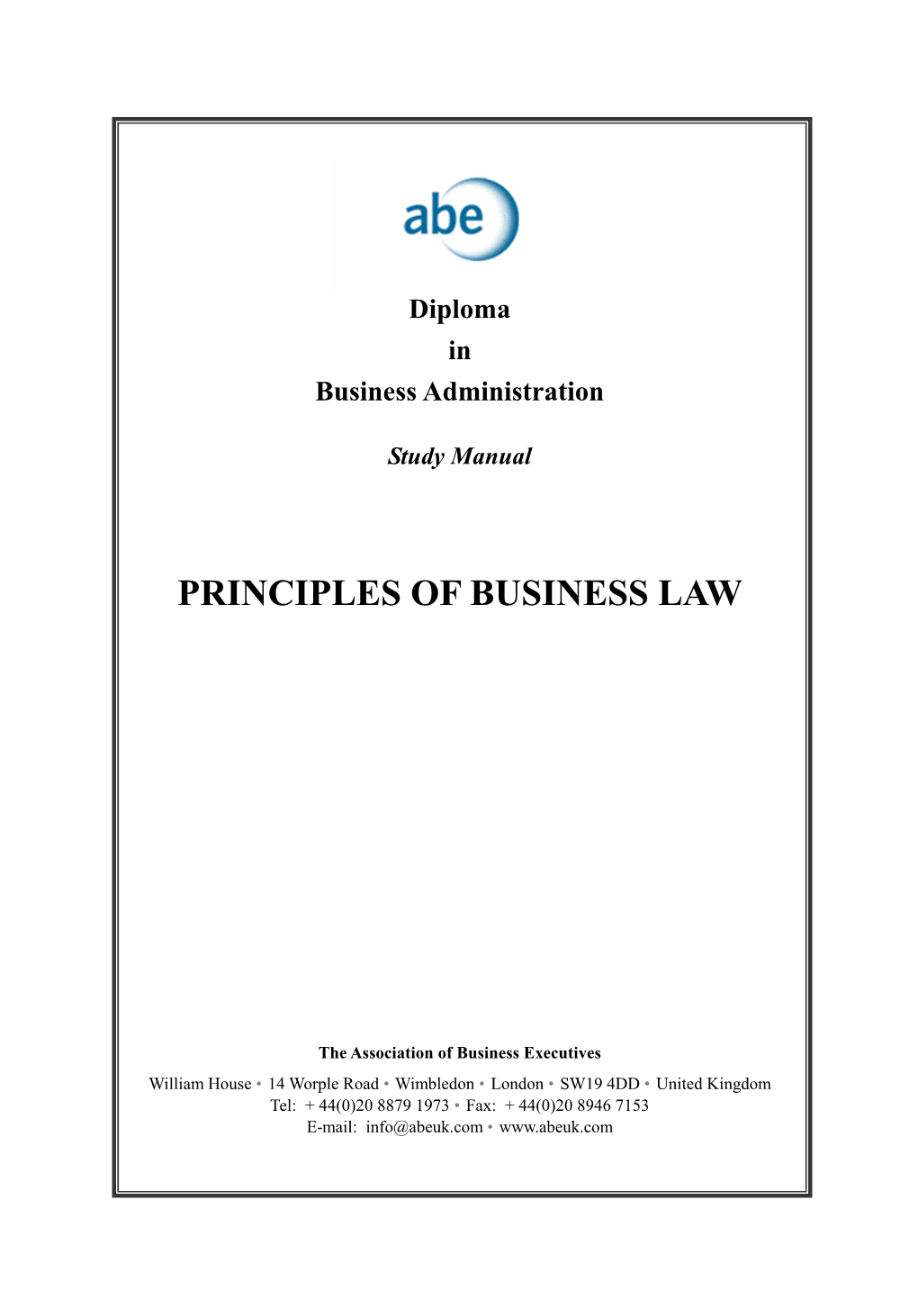 Principles of Business Law