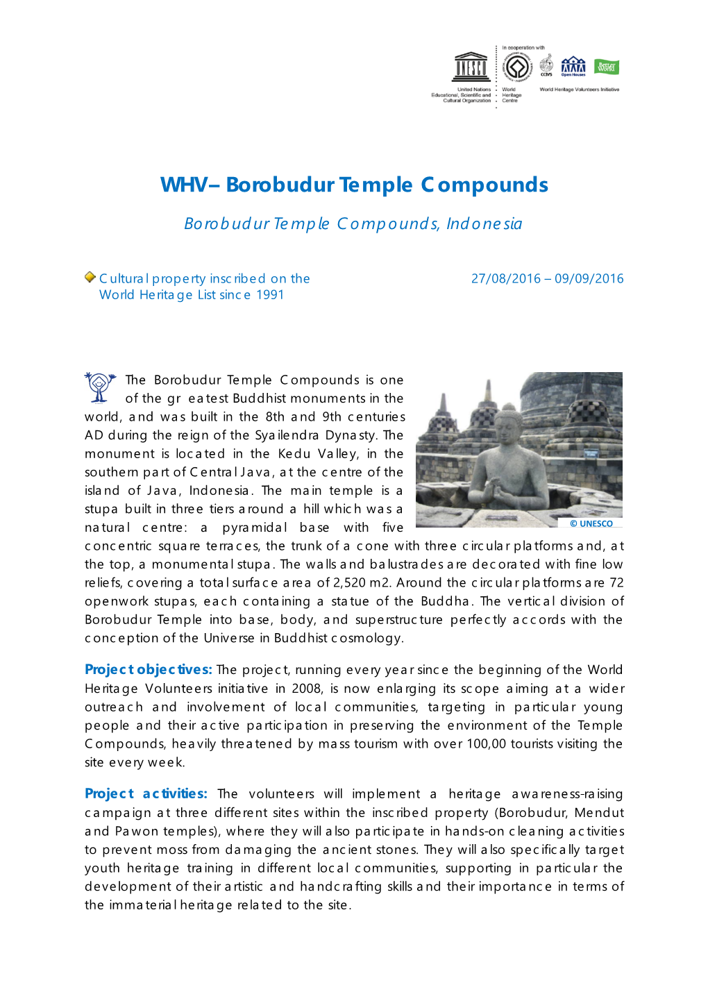 WHV– Borobudur Temple Compounds