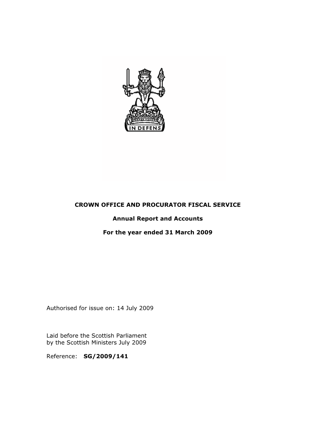 Crown Office and Procurator Fiscal Service