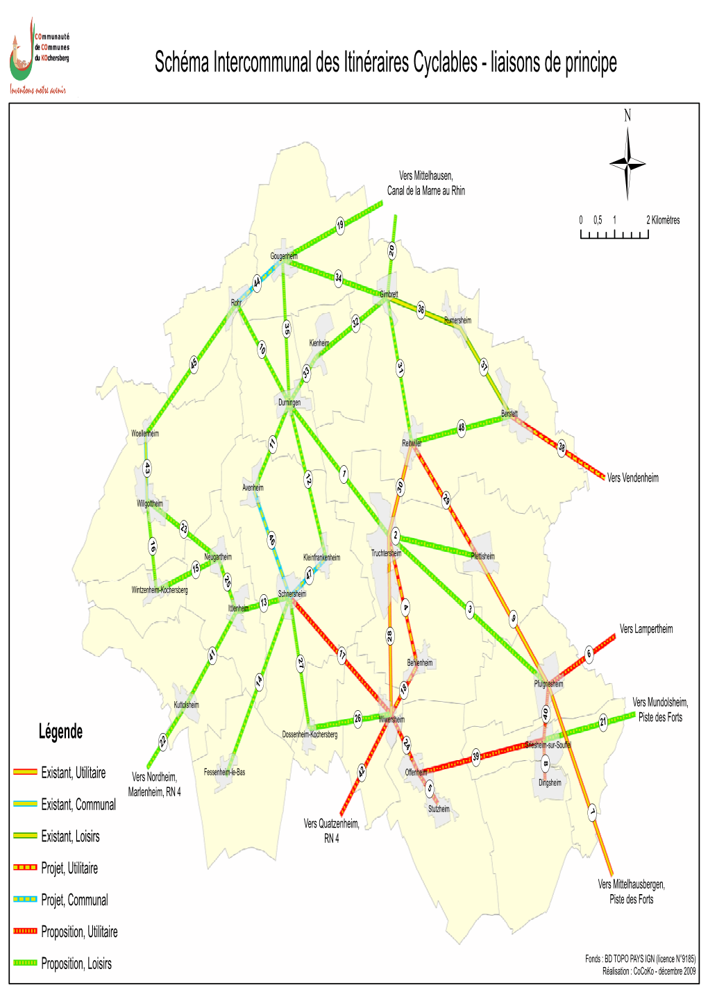 Schéma Intercommunal Des Itinéraires Cyclables - Liaisons De Principe